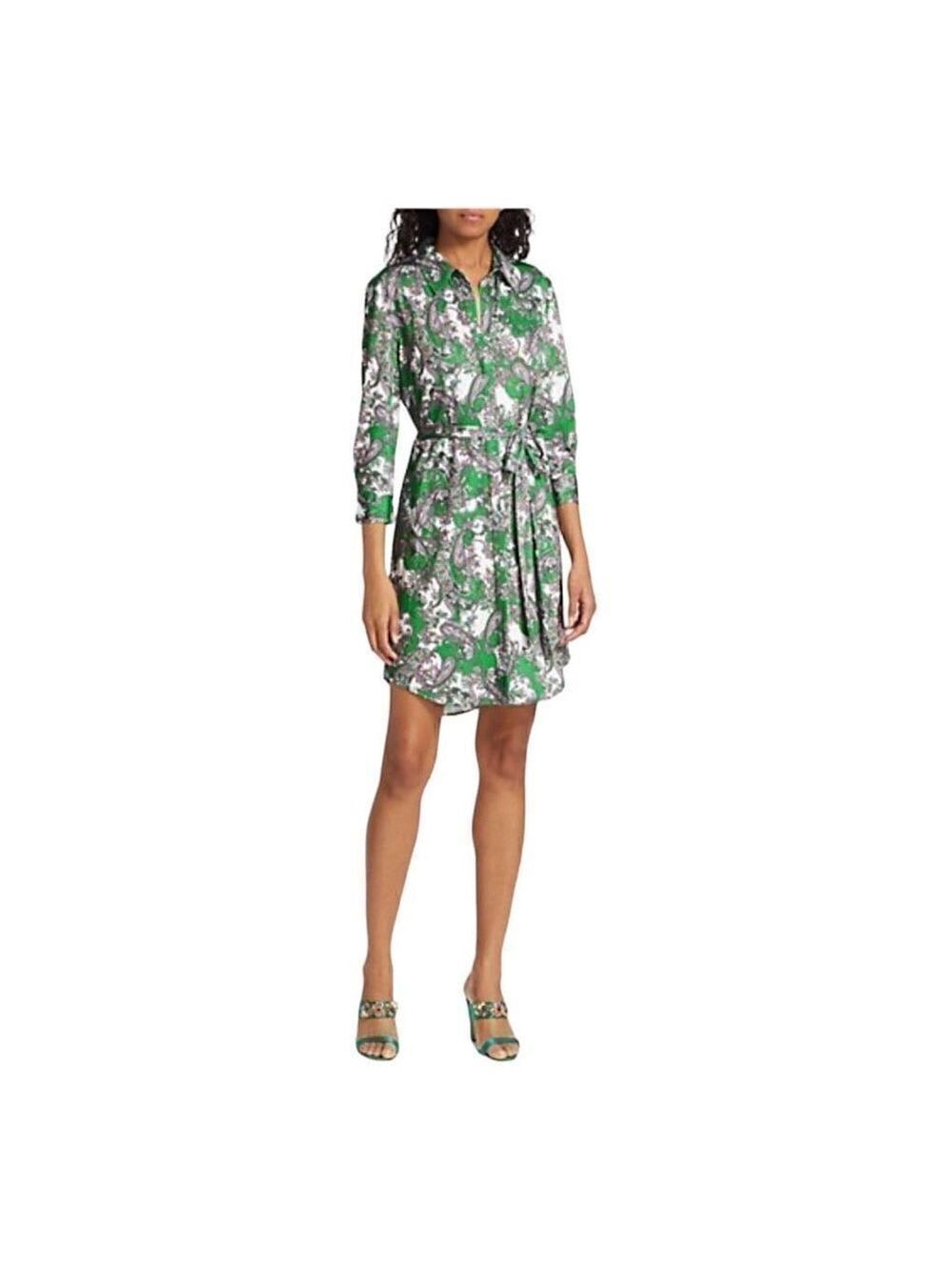 L’Agence Addison Paisley Shirtdress Sz Large ** no belt
